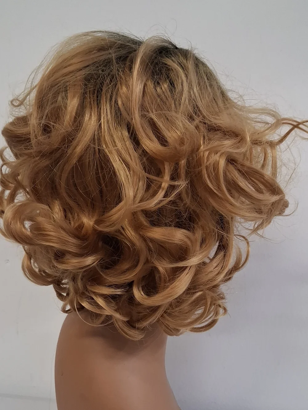 NWT Blonde Layered Curly Synthetic Wig - Chic Short Bob